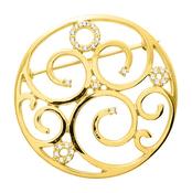 Bijoux D'Or 18ct Gold-Plated Circles Brooch 108036
