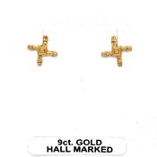 9ct Gold St. Brigid's Cross Stud Earrings GE1065 image