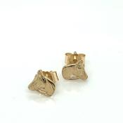 9ct Gold Neat Horsehead Stud Earrings GE876 image