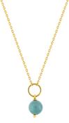 Bijoux D'Or 18ct Gold-Plated Turquoise Pendant 132687