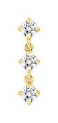 Bijoux D'Or 18ct Gold-Plated CZ Drop Single Earring 135038.1U