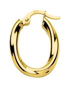 Bijoux D'Or 18ct Gold-Plated Oval Twist Hoop Earrings 135147