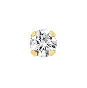 Bijoux D'Or 18ct Gold-Plated 3mm CZ Single Earring 135418.1U