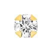 Bijoux D'Or 18ct Gold-Plated 5mm CZ Single Earring 135420.1U