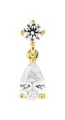 Bijoux D'Or 18ct Gold-Plated CZ Drop Single Earring 135514.1U
