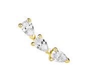 Bijoux D'Or 18ct Gold-Plated CZ Stud Single Earring 135906.1U