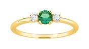 Bijoux D'Or 18ct Gold-Plated Emerald CZ Ring 137032.4