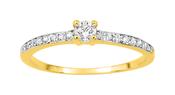 Bijoux D'Or 18ct Gold-Plated CZ Solitaire Ring 137094.1