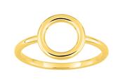 Bijoux D'Or 18ct Gold-Plated Circle Ring 137141