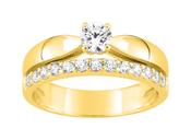 Bijoux D'Or 18ct Gold-Plated CZ Ring Set 137163