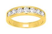 Bijoux D'Or 18ct Gold-Plated Channel CZ Eternity Ring 137284