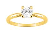 Bijoux D'Or 18ct Gold-Plated CZ Solitaire Ring 137436