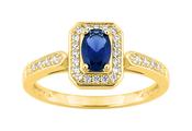 Bijoux D'Or 18ct Gold-Plated Sapphire CZ Cluster Ring 137965.2