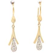 9ct Gold CZ Pavé Drop Earrings GEZ665 image