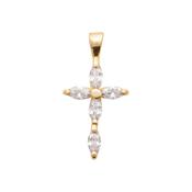 Amèlie 18ct Gold-Plated CZ Cross 1816910
