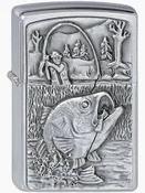 Zippo Chrome Bass Fishing Windproof Lighter 2000407