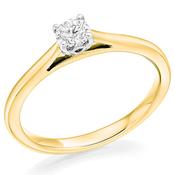 14ct Gold Diamond Solitaire 0.32ct Ring Z254 image