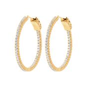 Amèlie 18ct Gold-Plated 24mm CZ Hoop Earrings 1624710 image