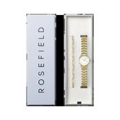 Rosefield Small Edit Gold Watch with Hammered Chainlink Bracelet – Gift Set 26WSG-X278