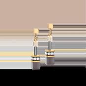 COEUR DE LION GEOCUBE® Earrings grey-gold 2839211216
