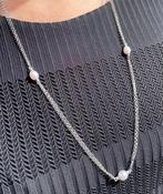 Sterling Silver Italian Freshwater Pearl Chain Necklace JES169N image