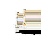 COEUR DE LION GeoCUBE® Iconic Nature earrings gold white 3018211416