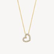 Blush Necklace 3072YZI - 14k Yellow gold Heart with zirconia image