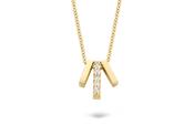 Blush Necklace 3122YZI - 14k Yellow gold Triple Bar with zirconia image