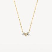 Blush Necklace 3136BZI - 14k Yellow gold 3 rings with zirconia image
