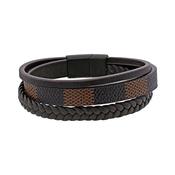 Men's Brown Leather Bracelet 3182007M