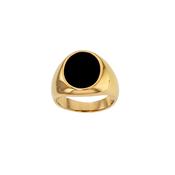Bijoux D'Or 18ct Gold-Plated Men's Onyx Ring 321574 image