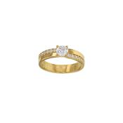 Bijoux D'Or 18ct Gold-Plated CZ Set Ring 321645 image