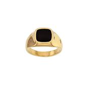 Bijoux D'Or 18ct Gold-Plated Men's Onyx Ring 321654 image