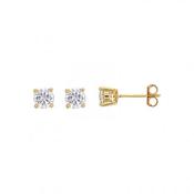 Bijoux D'Or 18ct Gold-Plated CZ Studs 5mm 3230015