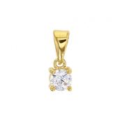 Bijoux D'Or 18ct Gold-Plated 5mm CZ Pendant 3260050 image