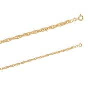 Bijoux D'Or 18ct Gold-Plated Rope Chain 45cm 327354 image