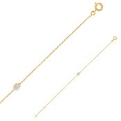 Bijoux D'Or 18ct Gold-Plated Bracelet with 4mm CZ 328734