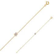 Bijoux D'Or 18ct Gold-Plated Bracelet with 5mm CZ 328762