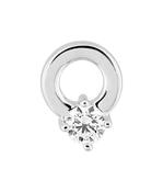 Silver CZ Single Stud Earring 335030.1U image