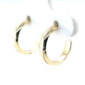 Silver Gold-plated 3/4 Hoop Earrings SE3570