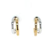 Sterling Silver Gold plated Double Hoop Earrings SE3573