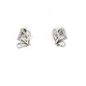 Sterling Silver CZ 3D Butterfly Stud Earrings SE3578