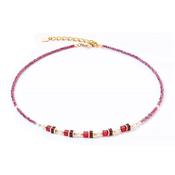 COEUR DE LION  Sparkling Princess necklace gold-red 4567100300 D