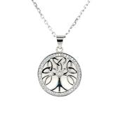 Sterling Silver CZ Celtic Tree of Life Pendant SP5061