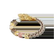 COEUR DE LION GeoCUBE® Precious Fusion Pearls Bracelet Mocha Mousse 5086301100