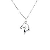 Sterling Silver CZ Horsehead Pendant SP5272 image