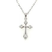 Sterling Silver CZ Cross Pointed ends SP5292