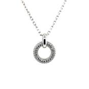 Sterling Silver CZ Donut Pendant SP5377 image