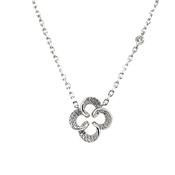 Sterling Silver CZ Quatrefoil Necklace SP5388 image