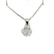 Sterling Silver Shamrock CZ Pendant SP5429 image